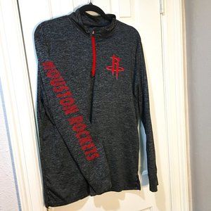 Houston Rockets NBA 1/4 ZIP Pullover hoodie sweatshirt size large